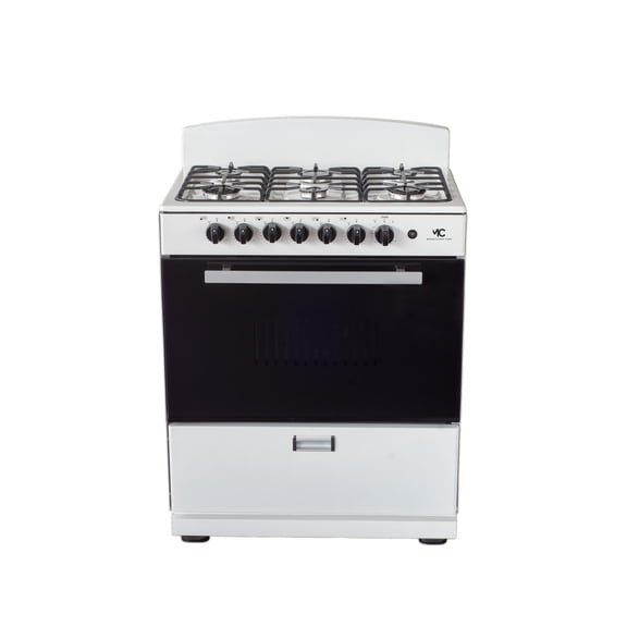 Magnificent Chef - Free Delivery- 30" White Gas Stove with 4.0 CFT Oven Capacity -Sealed Burners, 3 Ultra-Fast, 3 Fast Easy to Clean, Iron Grates, Cool Knobs 2-year Warranty.