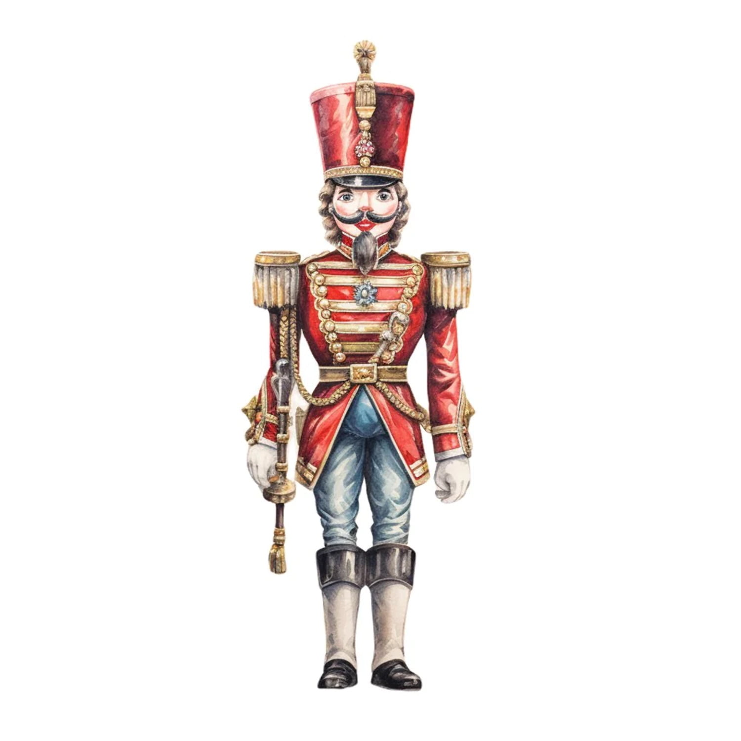 Magnificent Christmas Nutcracker 9 Fabric Panel