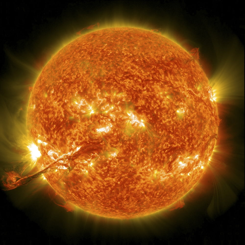 Magnificent Coronal Mass Ejection erupts on the Sun Canvas Art - Stocktrek Images (28 x 28)