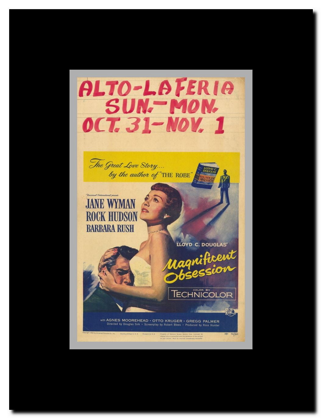 Magnificent Obsession Framed Movie Poster