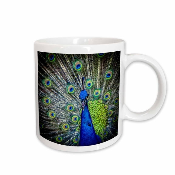 3drose, Magnificent Peacock, 11oz Mug