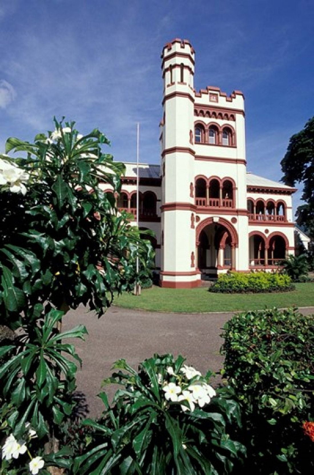 Magnificent Seven Mansions Port of Spain Trinidad Caribbean Canvas Art - Greg Johnston DanitaDelimont (18 x 27)