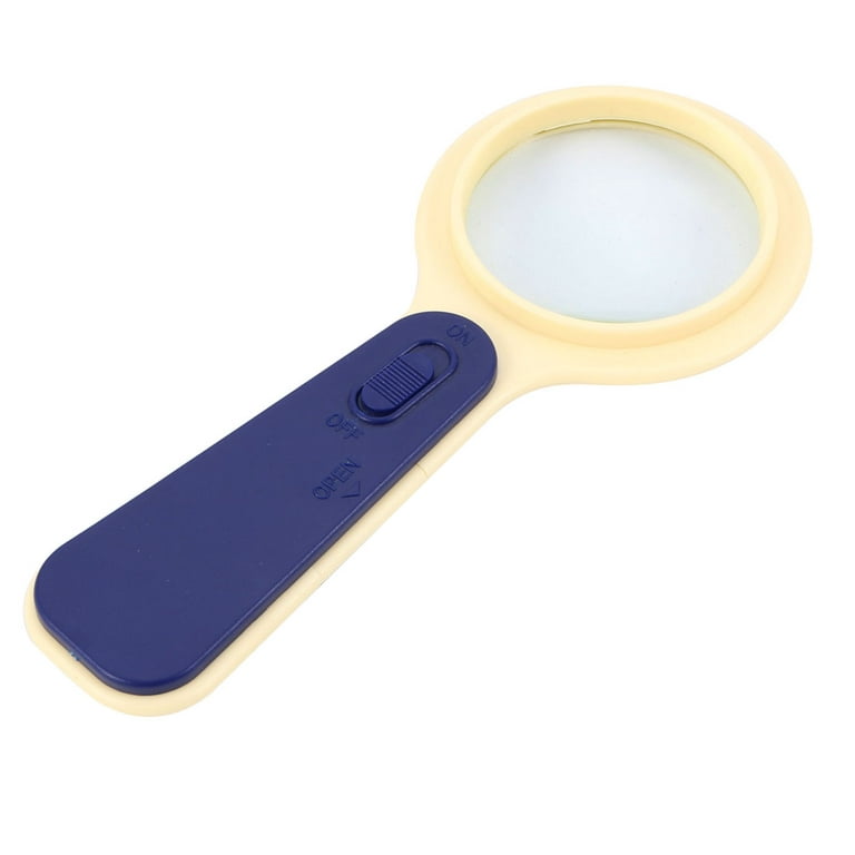 10X Lighted Magnifier Handheld Illuminated Lighted Magnifier 12 LED Light  Large Magnifying Glass with Light Portable for Reading
