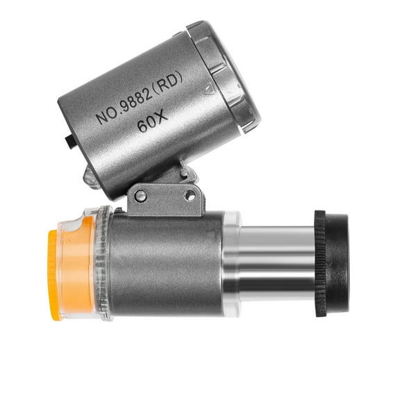 Magnifier 60X Magnifying Glass Lighted Magnifier With 2 LED Lights & 1 UV Light Adjustable  Length For Jewelers Watchmakers Gemologists Hobbyists