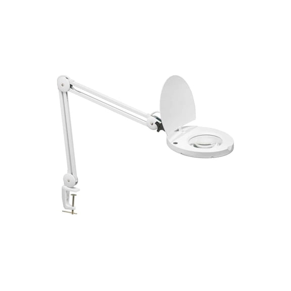 Dainolite - 47 Inch 8W 1 LED Magnifier Lamp with A Bracket-White Finish
