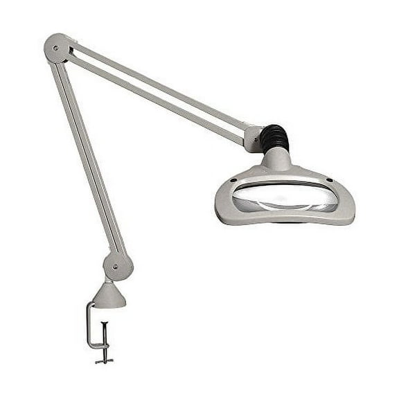 Magnifier Light, 6.75x4.5In, LED, Gry, 1.88X