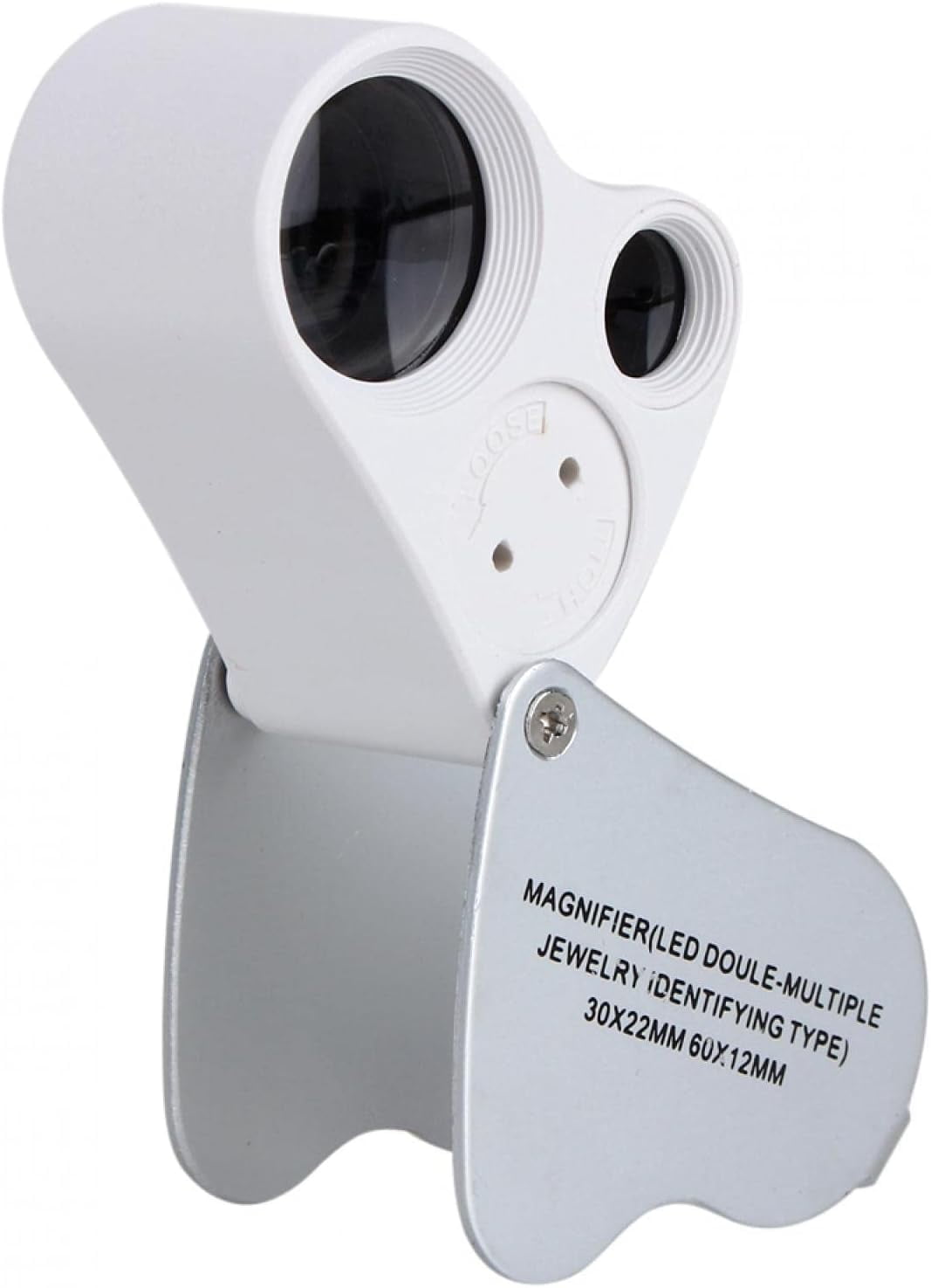 Magnifier, Optical Glass 2 White Light LEDs Triplet Jewelers Loupe for ...
