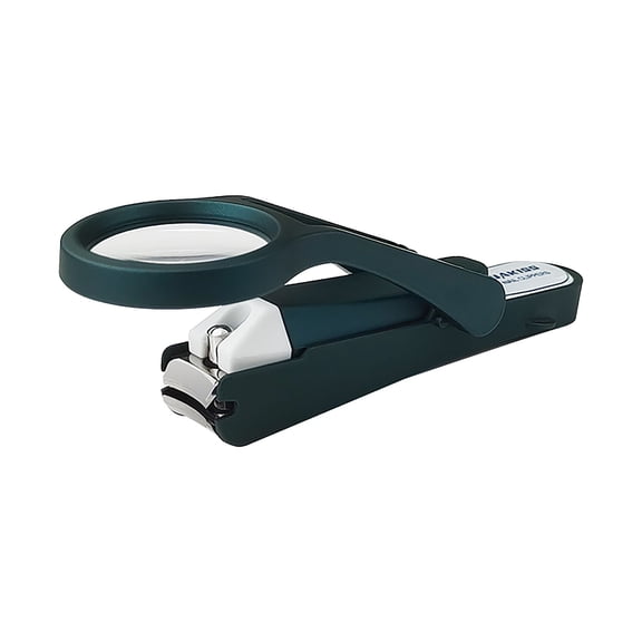 Magnifier nail clippers (Rubber handle), Stainless steel large open nail clippers nail clippers for the elderly multifunctional nail clippers portable.