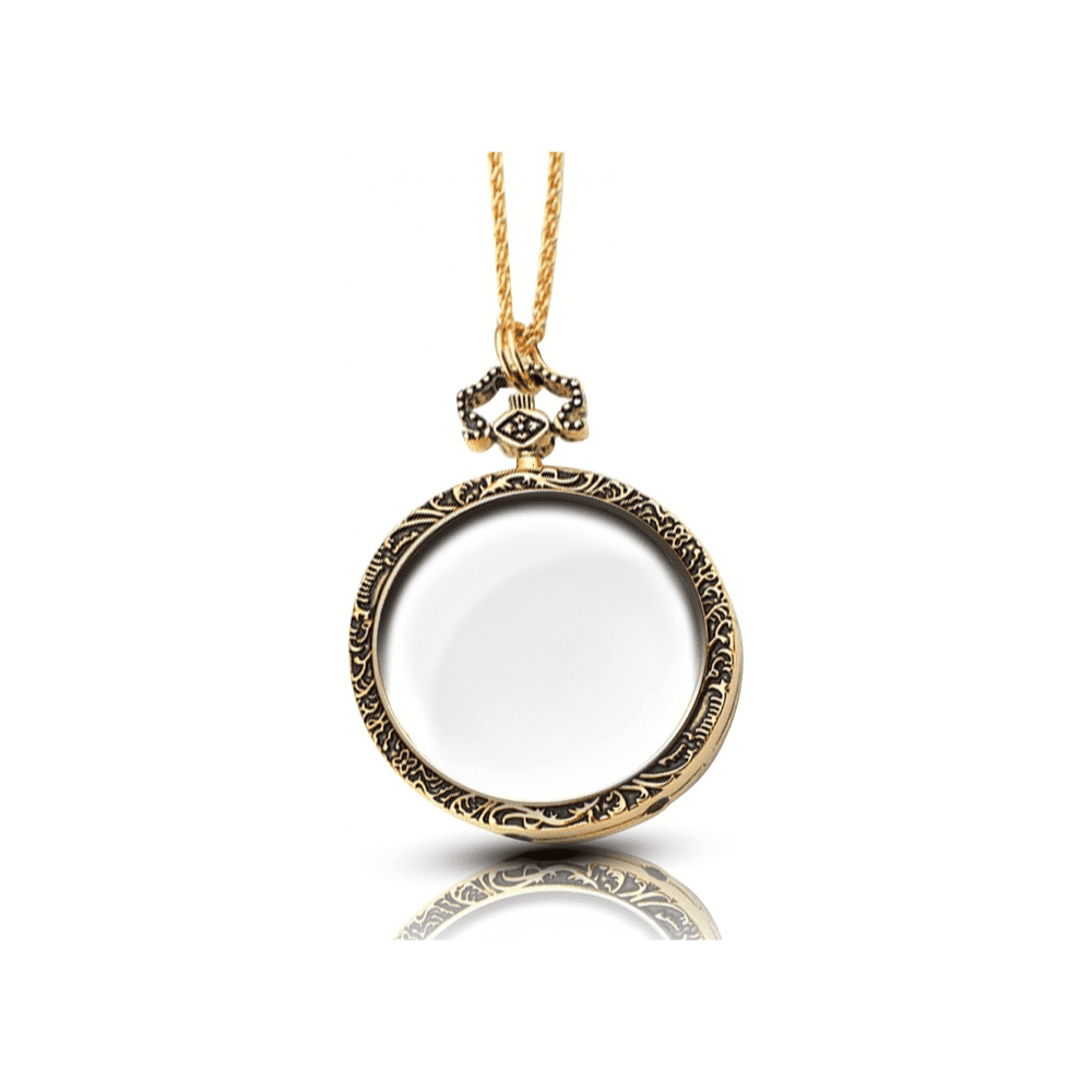 Magnifiers 10X Necklace with 40mm Diameter Glass Magnification Lens Pendant Necklace Magnifying
