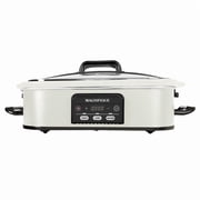 Magnifique 4 Quart Casserole Digital Slow Cooker, Premium Ceramic Bakeware for Oven,White