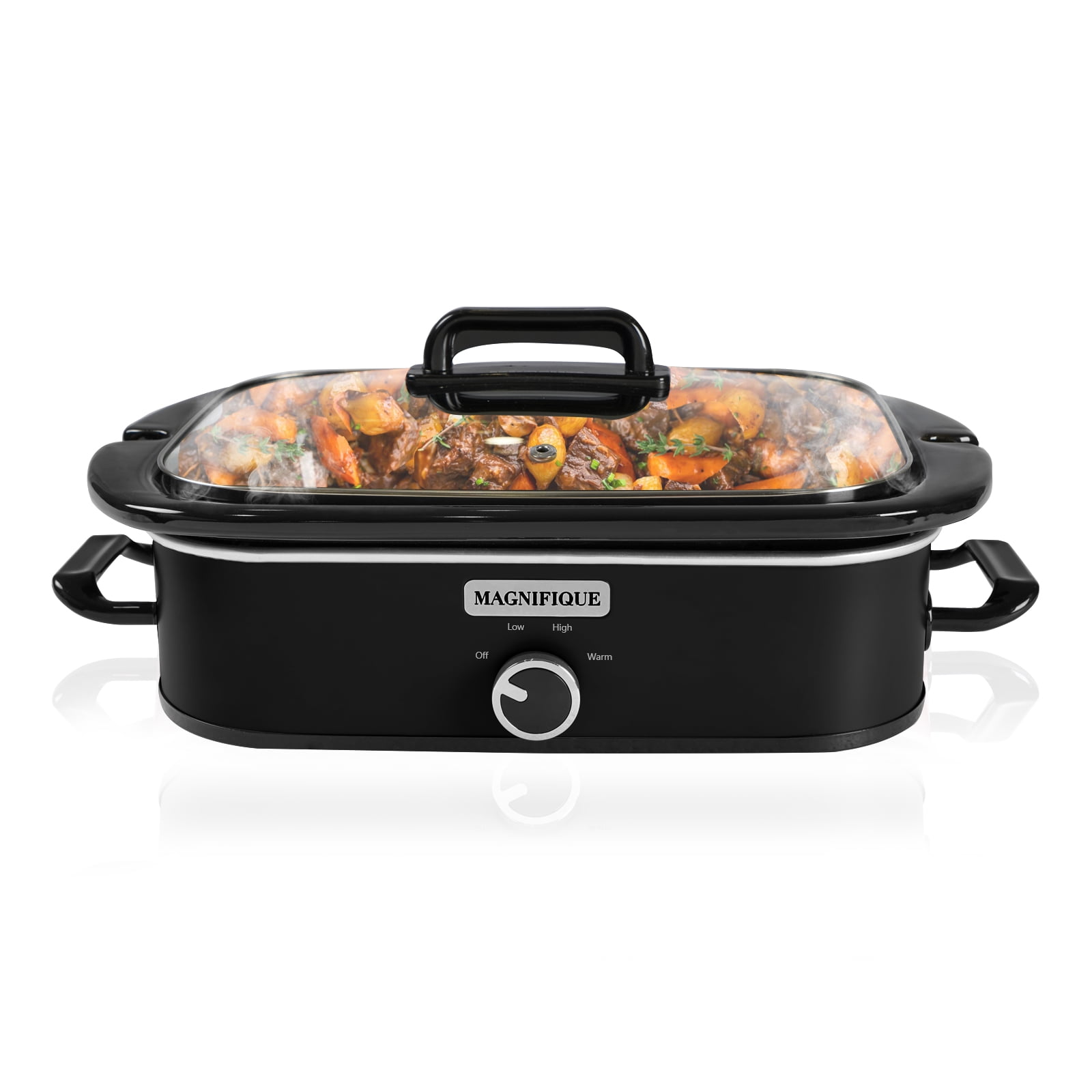  [NEW] MAGNIFIQUE 4-Quart Slow Cooker with Casserole Digital  Warm Setting - Perfect Kitchen Small Appliance for Family Dinners,  Dishwasher Safe Crock, Blue: Home & Kitchen