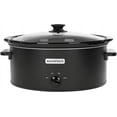 Magnifique 6 Quart Slow Cooker Oval Manual Food Warmer with 3 Cooking