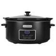thumbnail image 1 of Magnifique 8 Quart Programmable Slow Cooker, Kitchen Appliances, Perfect Kitchen Small Appliance for Family Dinners, Black Stainless Steel, 1 of 7