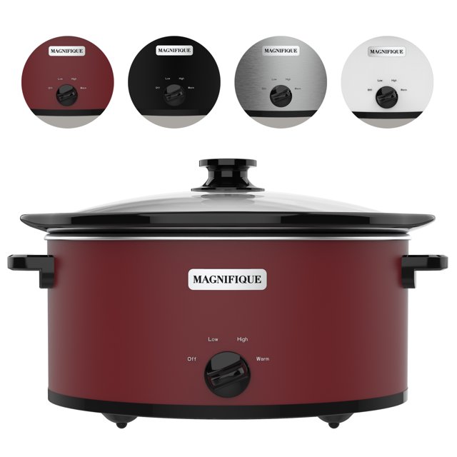 Magnifique 8qt Large Capacity Manual Slow Cooker Food Warmer with 3