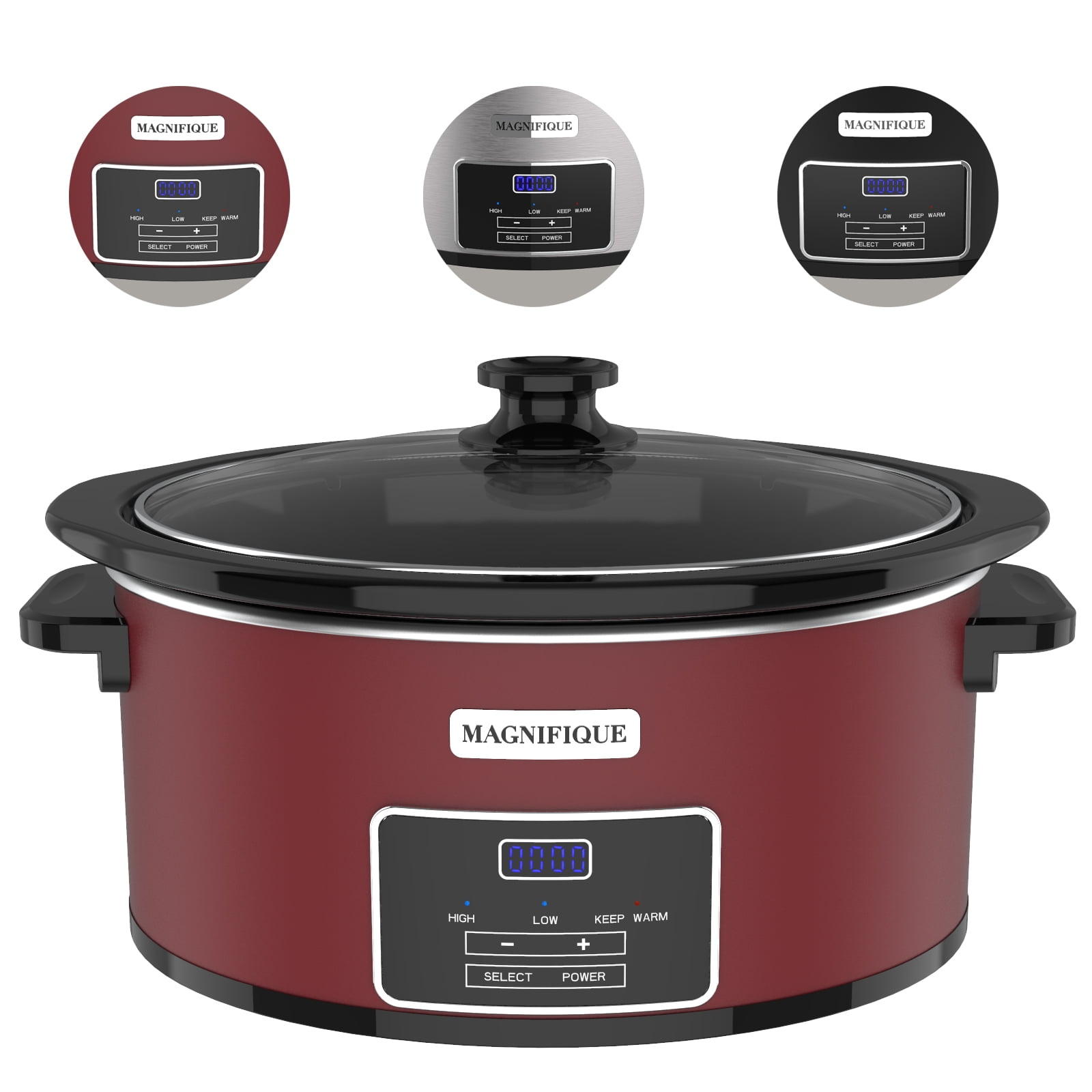 Magnifique 8qt Programmable Slow Cooker, Perfect Kitchen Appliancefor