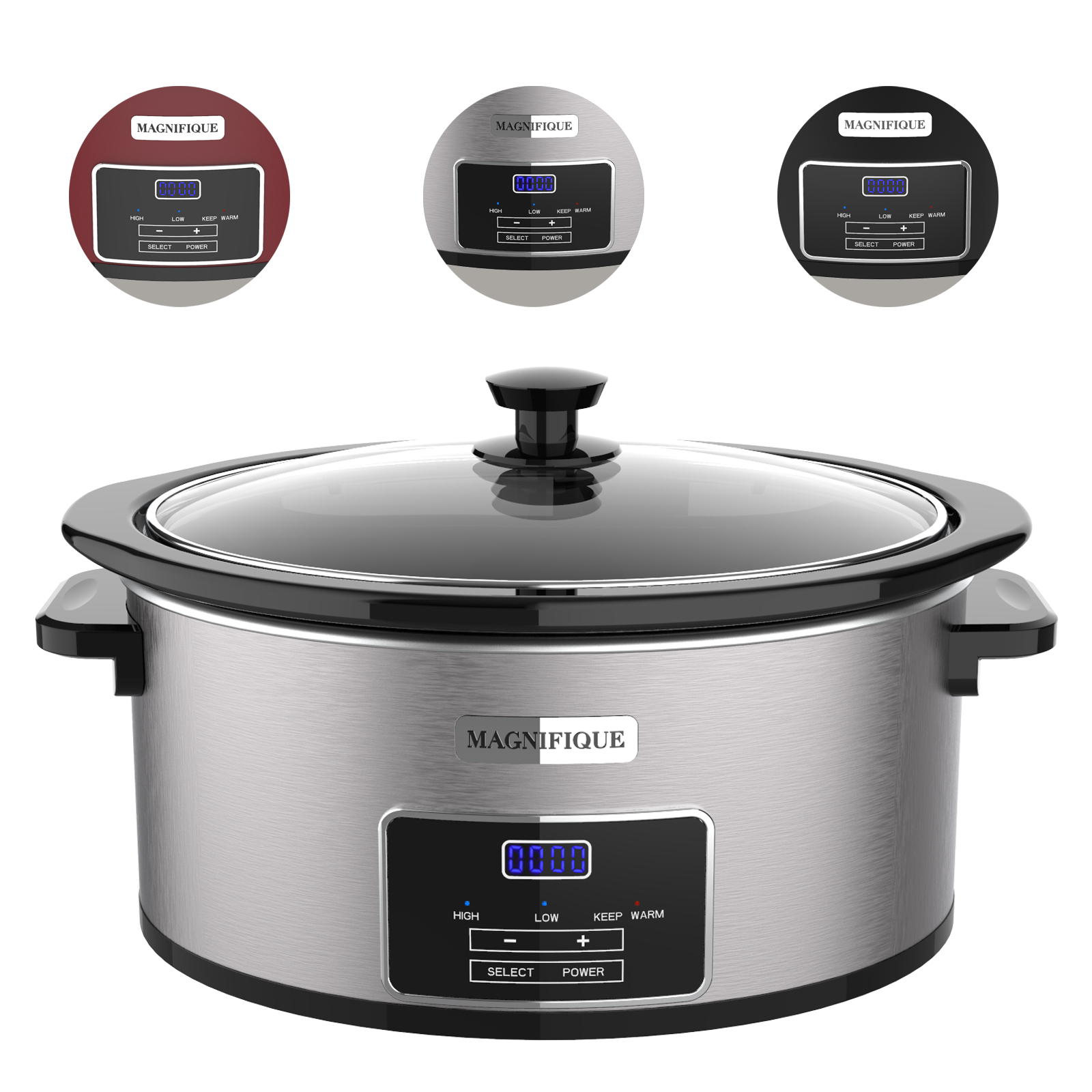 Magnifique 8qt Programmable Slow Cooker, Perfect Kitchen Appliancefor