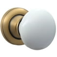 thumbnail image 1 of Magnifique Classic Door Set with White Porcelain Knobs (Antique Brass Finish/Privacy Function), 1 of 3