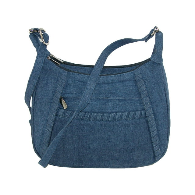 Magnifique Denim Shoulder Handbag with Adjustable Strap - Walmart.com