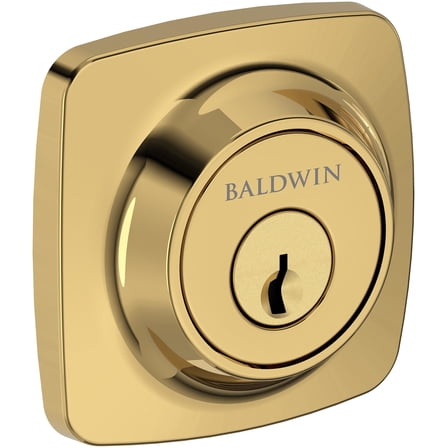 Baldwin Sc.Ssd Soft Square Solid Brass Single Cylinder Keyed Entry Deadbolt From The