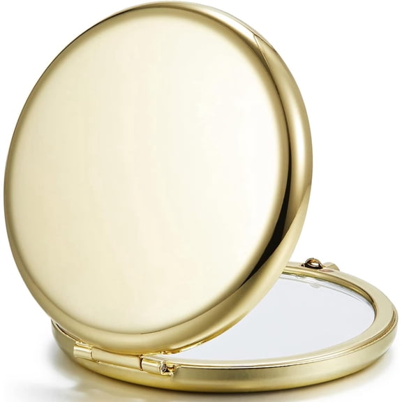 Magnifying Compact Mirror for Purses with 2 x 1x Magnification, Folding Mini Pocket Double Sided Travel Makeup Mirror,Perfect for Purse, Pocket Mirror for Gift