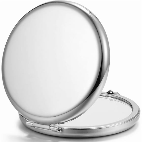 Magnifying Compact Mirror for Purses with 2 x 1x Magnification, Folding Mini Pocket Double Sided Travel Makeup Mirror,Perfect for Purse, Pocket Mirror for Gift