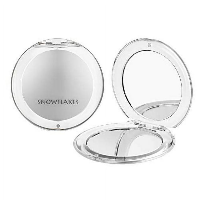 Magnifying Compact Mirror Snowflakes Elegant Compact Pocket Makeup