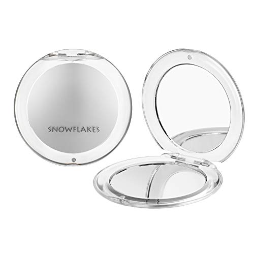 Apercolorier Magnifying Compact Travel Mirror 1x/10x Pocket Small Mini