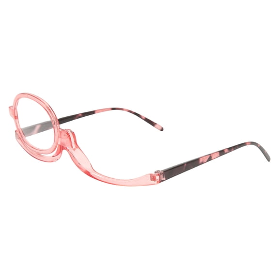 Magnifying Cosmetic Makeup Glasses with Flip Lens and 180-Degree Rotation, Folding Reading Eye Glasses for Eye Cosmetic Application (+1.50 Magnification, 5.91 in / 15.0 cm)