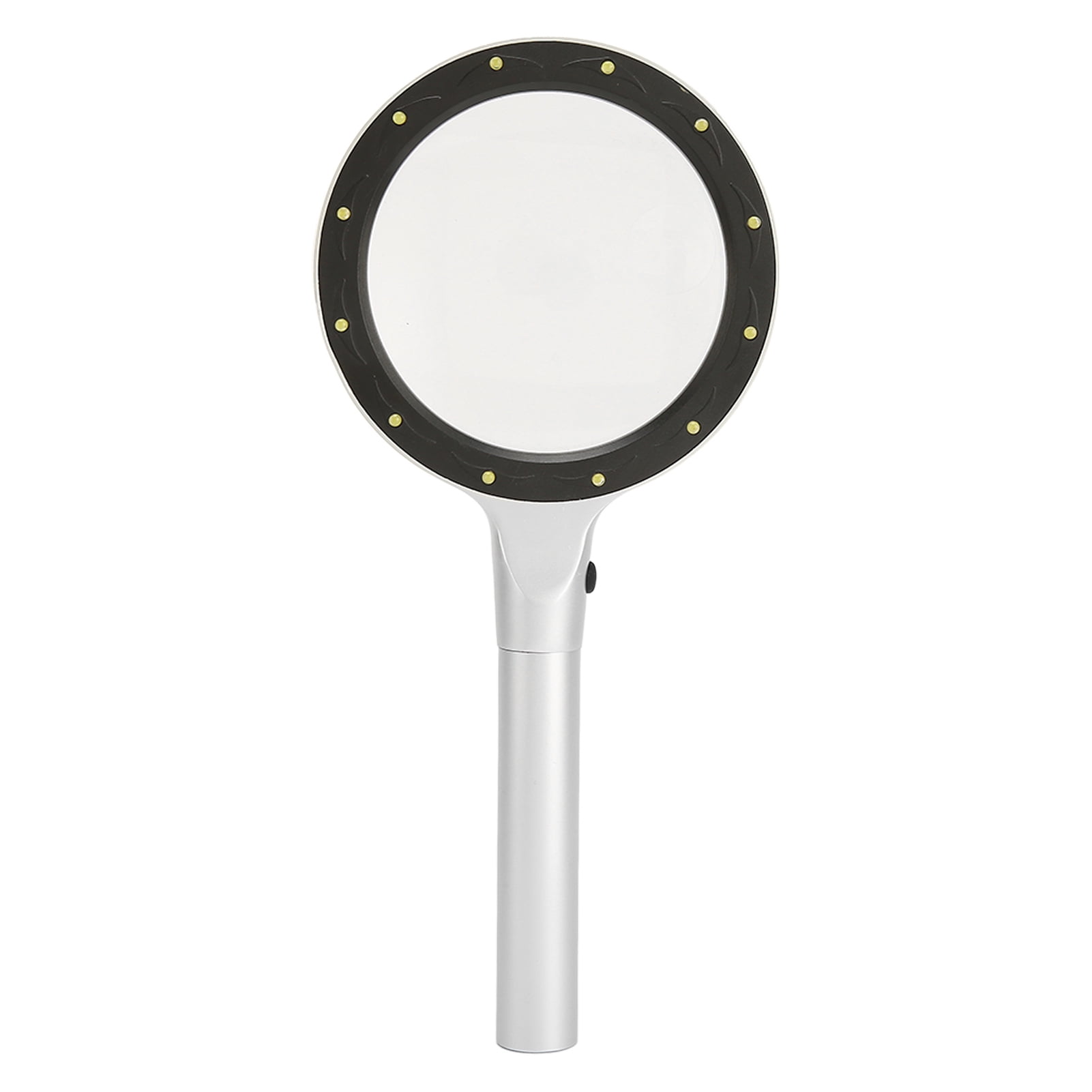 Magnifying Glass, 10 X Lighted Magnifying Glass 12 LED Lights Portable Handheld For The Elderly