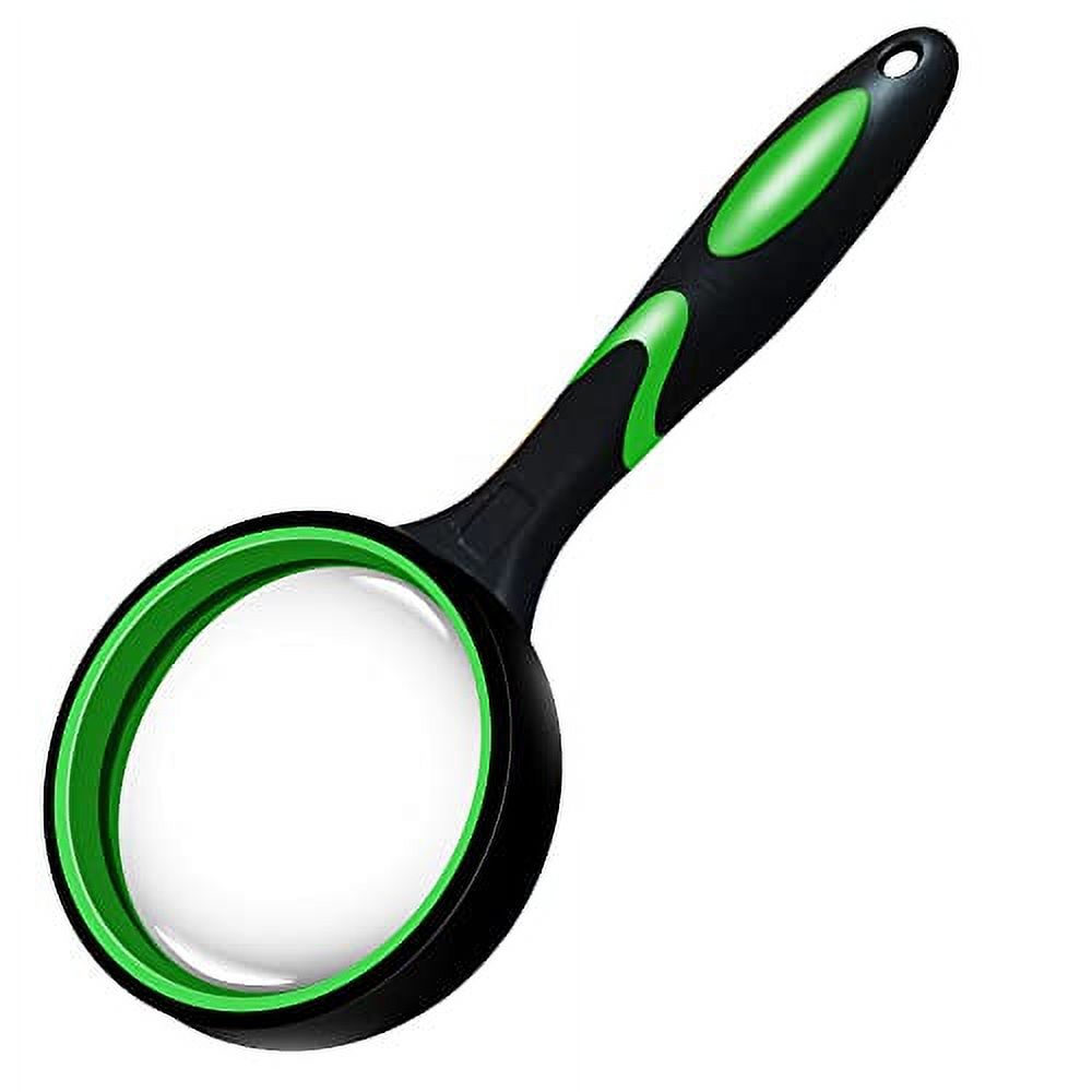 Magnifying Glass, 10X Handheld Reading Magnifier for Seniors & Kids