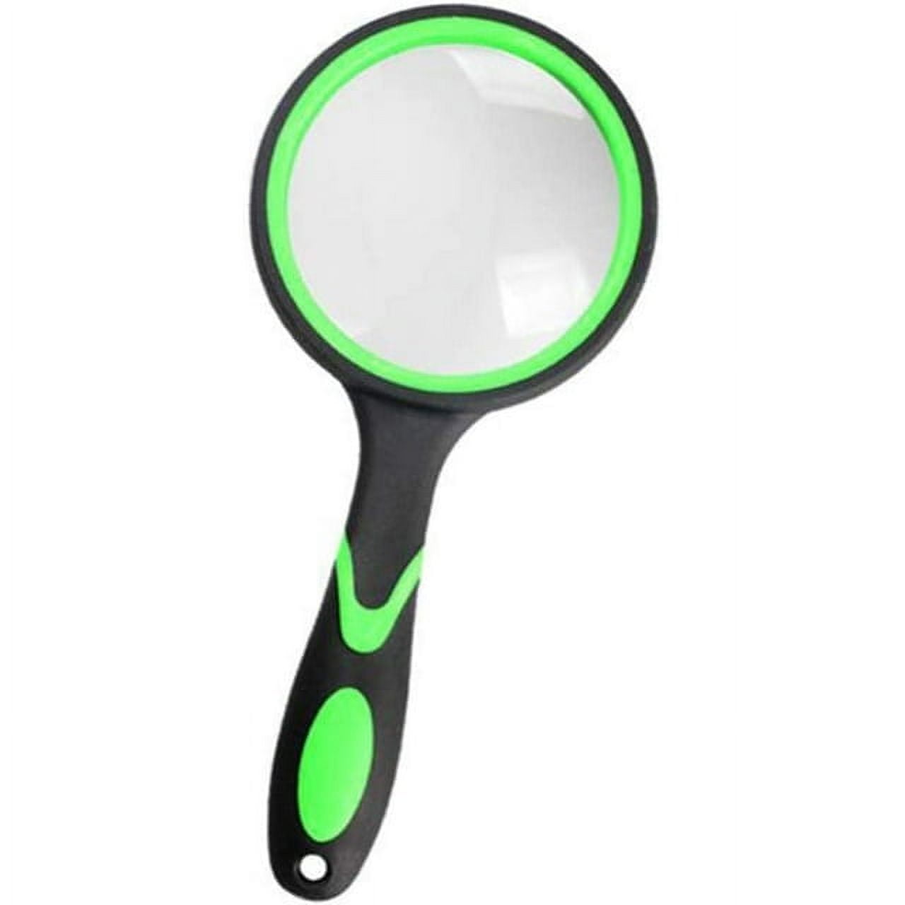 Magnifying Glass 10x Handheld Reading Magnifier for Seniors Kids Lens Rubber Green