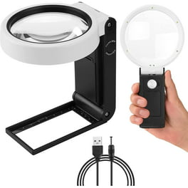 1pcs Magnifying Glass With Light, Lighted Magnifying Glass, 8x 20x Handheld  Pocket Magnifier Small Illuminated Folding Hand Held Lighted Magnifier Com
