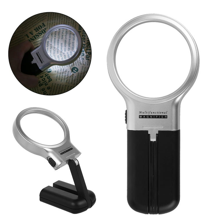 Magnification 3X Handheld Coin Magnifying Glass With LED Light
