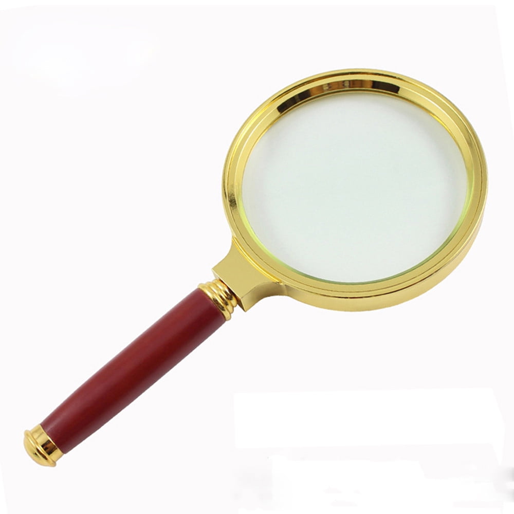 Magnifying Glass ,6X Magnification Magnifier Handheld,4 inch Large Magnifying Lens with Non-Slip Soft Handle for Book Newspaper Reading, Insect and Hobby Observation, Classroom Science