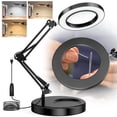 thumbnail image 1 of Magnifying Glass with Light,Light Magnifier Desk Lamp with Stand,Hobby Light Hand Free with 3 Color Modes, 72 LEDs-Hands Free Magnifiers Desk Lamp for Close Work, Repair, Reading, Crafting, 1 of 6