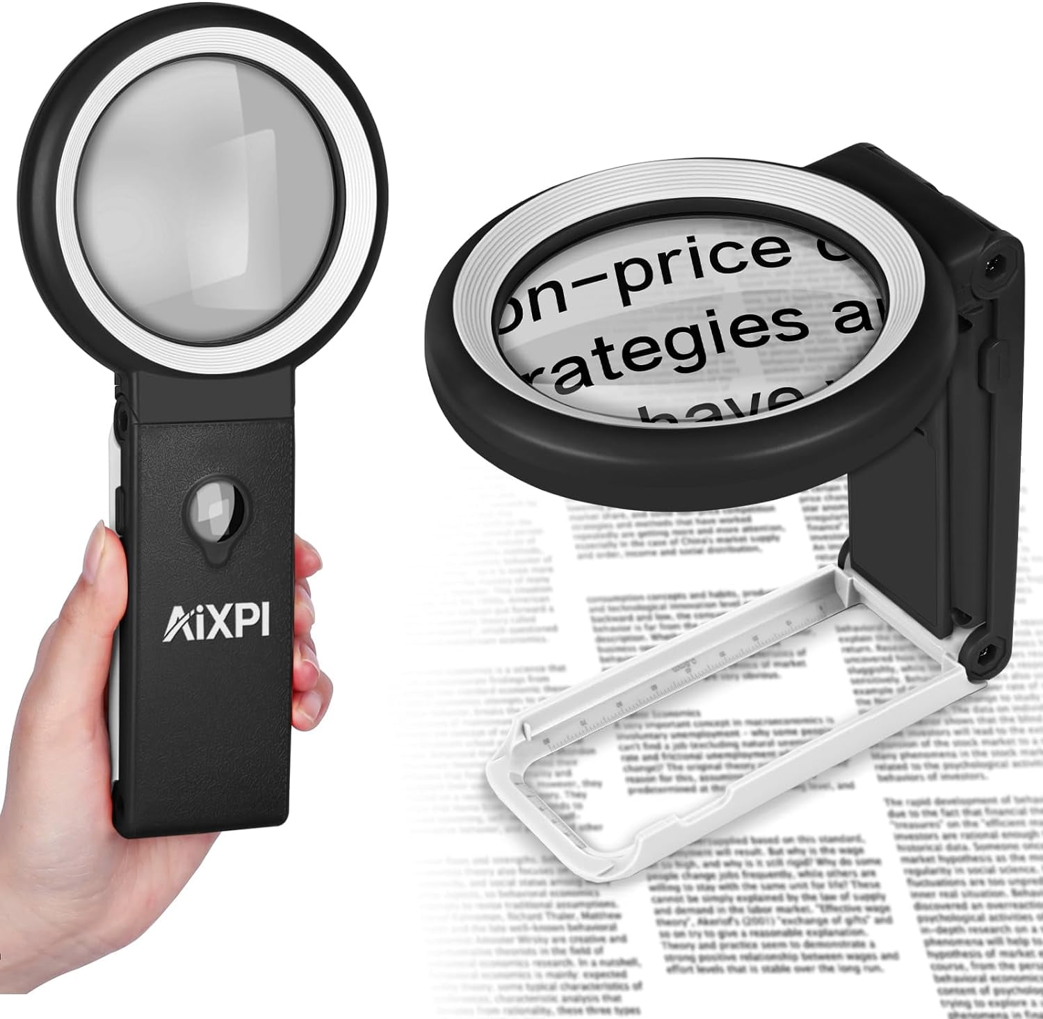 Magnifying Glass with Light, 30X Handheld Large Magnifying Glass 12 LED