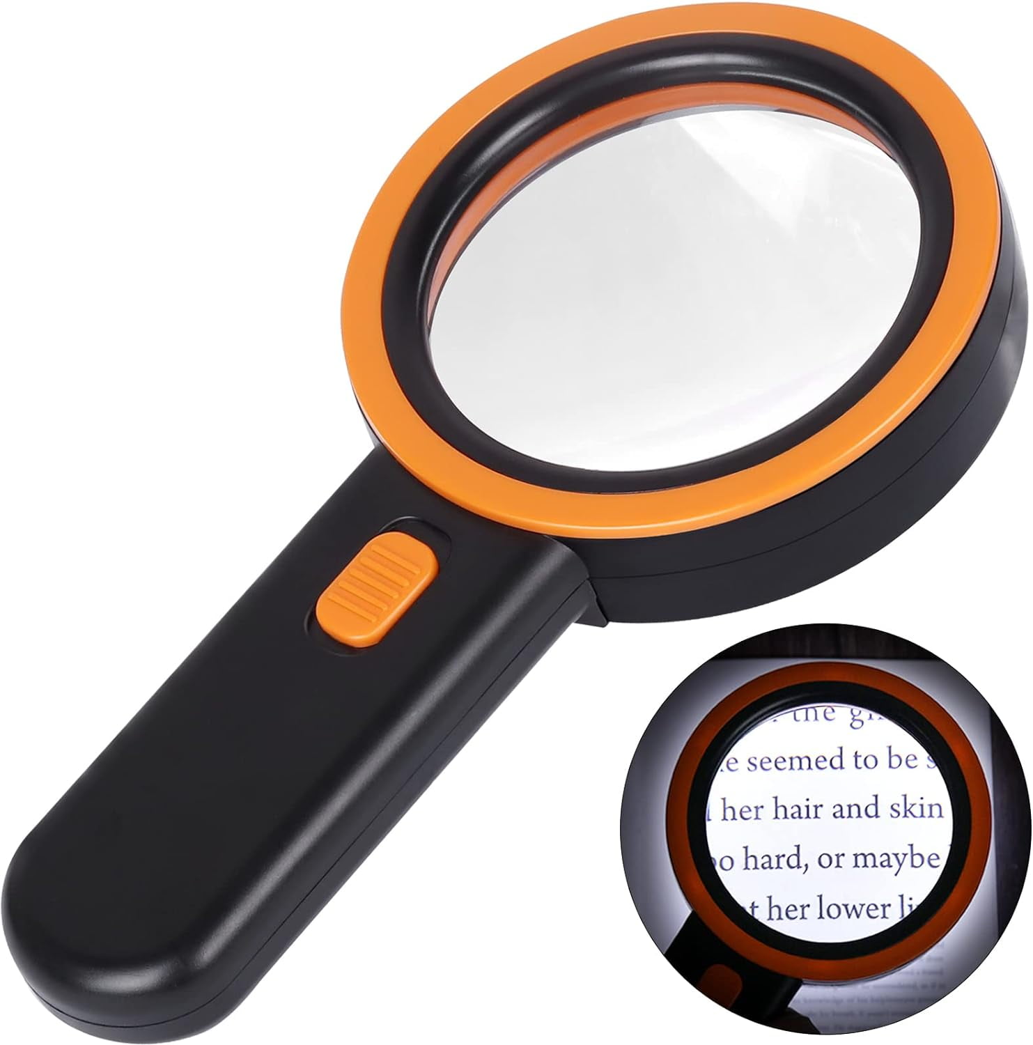 Magnifying Glass with Light, 30X Handheld Large Magnifying Glass 12 LED