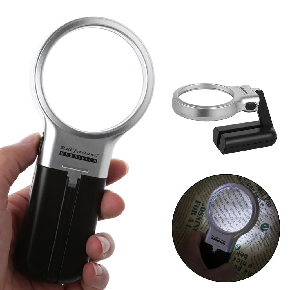 Magnifying Glass with Light, 3X Handheld Large Magnifying Glass 2 LED