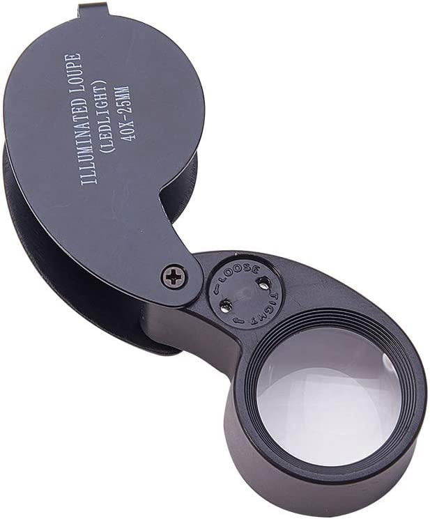 Magnifying Glass with Light, 40X LED Illuminated Jewelry Loupe 4000