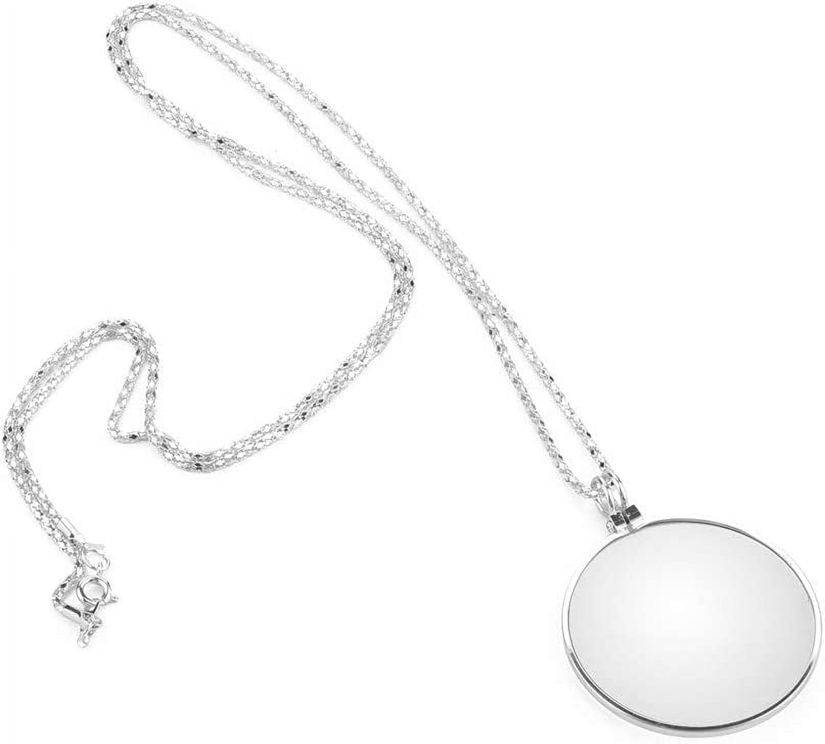 Magnifying Glass Necklace Magnifier Necklace Pendant Optical Magnifier With Chain Necklace For