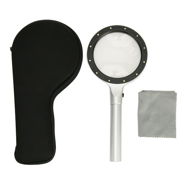 Magnifying Glass With 12 Led Lights 5x 10x Lighted Large Magnifying 