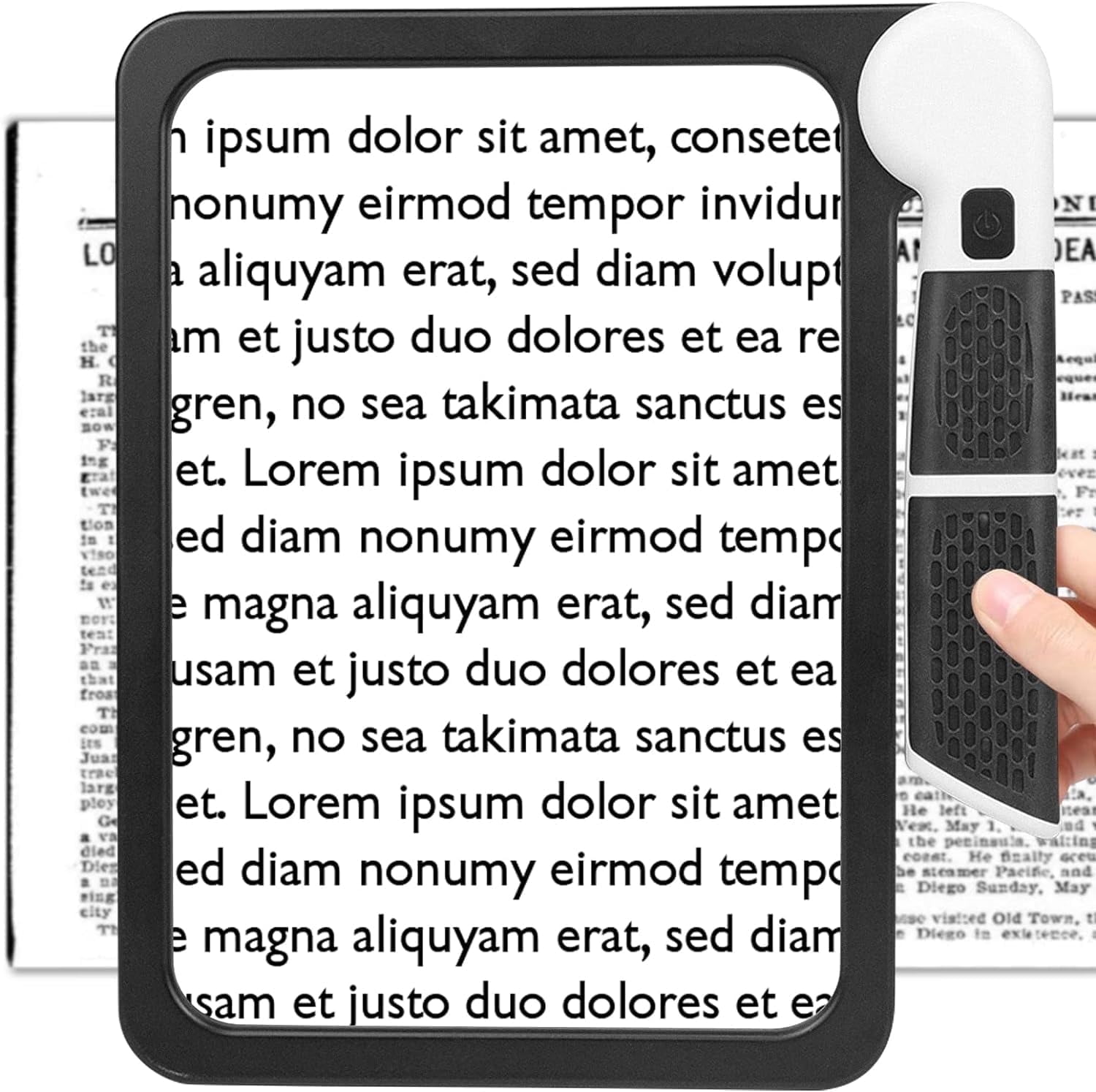 Magnifying Glass with Light for Reading- 5X Reading Magnifier 48 LEDs 3 Lighting Modes, Foldable Handheld Page Magnifier for Senior Kids