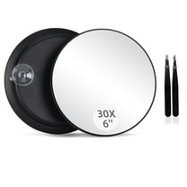 Magnifying Lighted Makeup Mirror with Touch Control,10x Magnifying Makeup Mirror with Light 3 Color Lighting Travel Makeup Mirror Bathroom Shower Mirror with Suction Cup