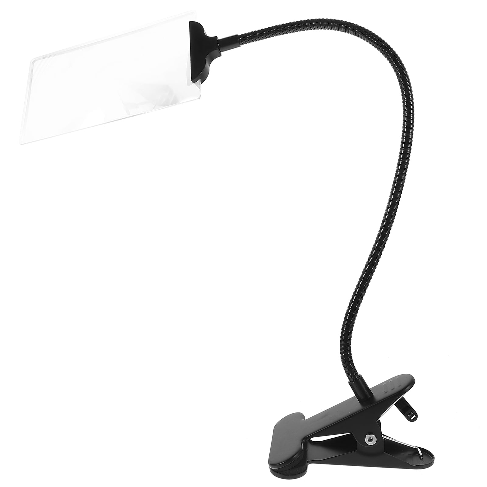 Magnifying Loupe Lens Desk Lamp Elder Reading Magnifier Elastic Clip Plastic