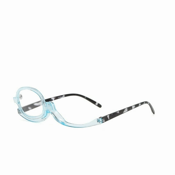 Magnifying Make up Eyeglasses, +2.0 Magnification, Single Lens, Flip-able Each Side Cosmetic Application