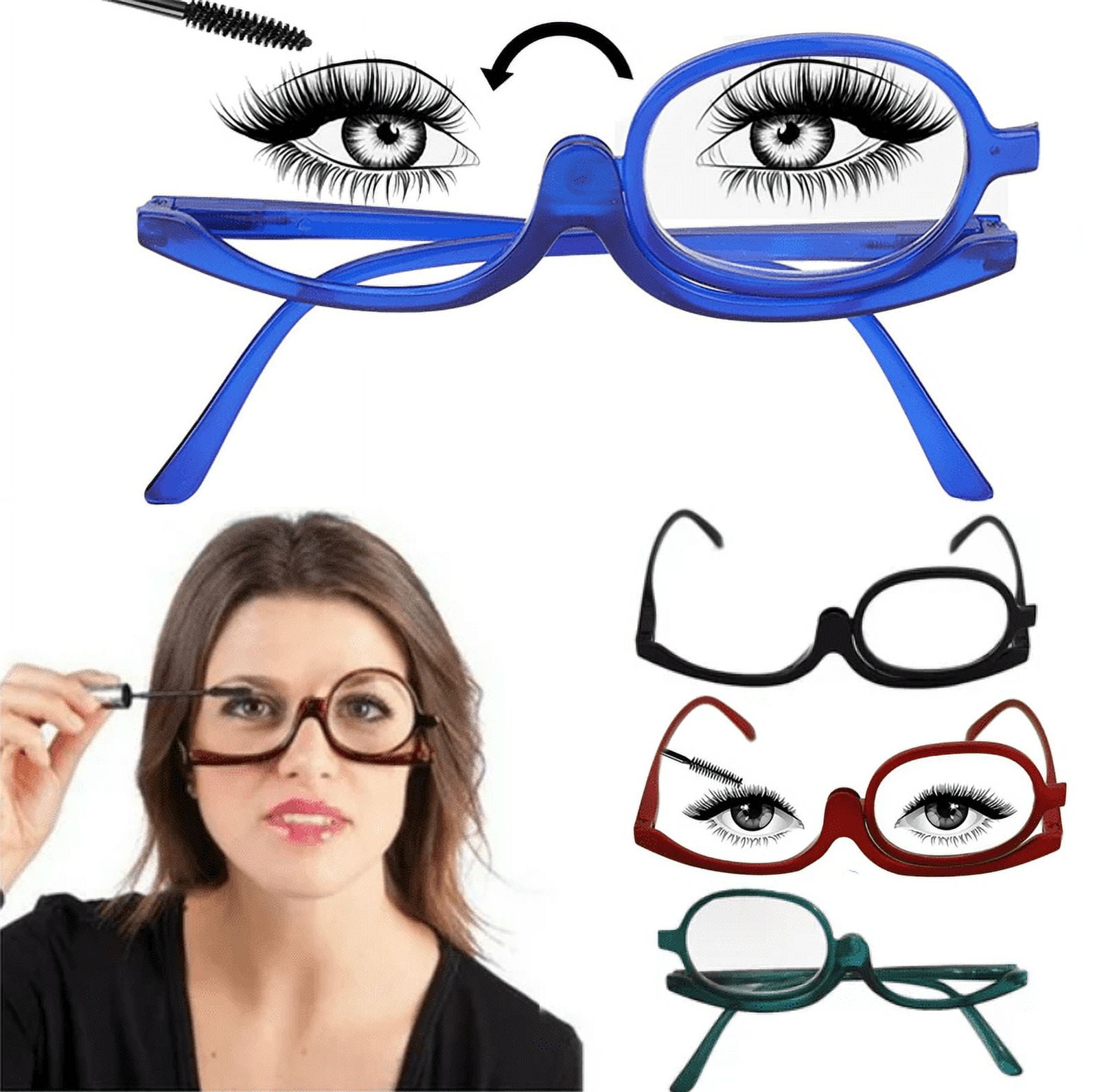 Magnifying Makeup Glasses Eye Make Up Spectacles Rotating Lens Women Makeup Single Lens Glasses 2538