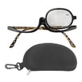 thumbnail image 1 of Magnifying Makeup Glasses Fashionable Flexible Flip Down Lens Cosmetic Reading Glasses with Case +3.50, 1 of 21