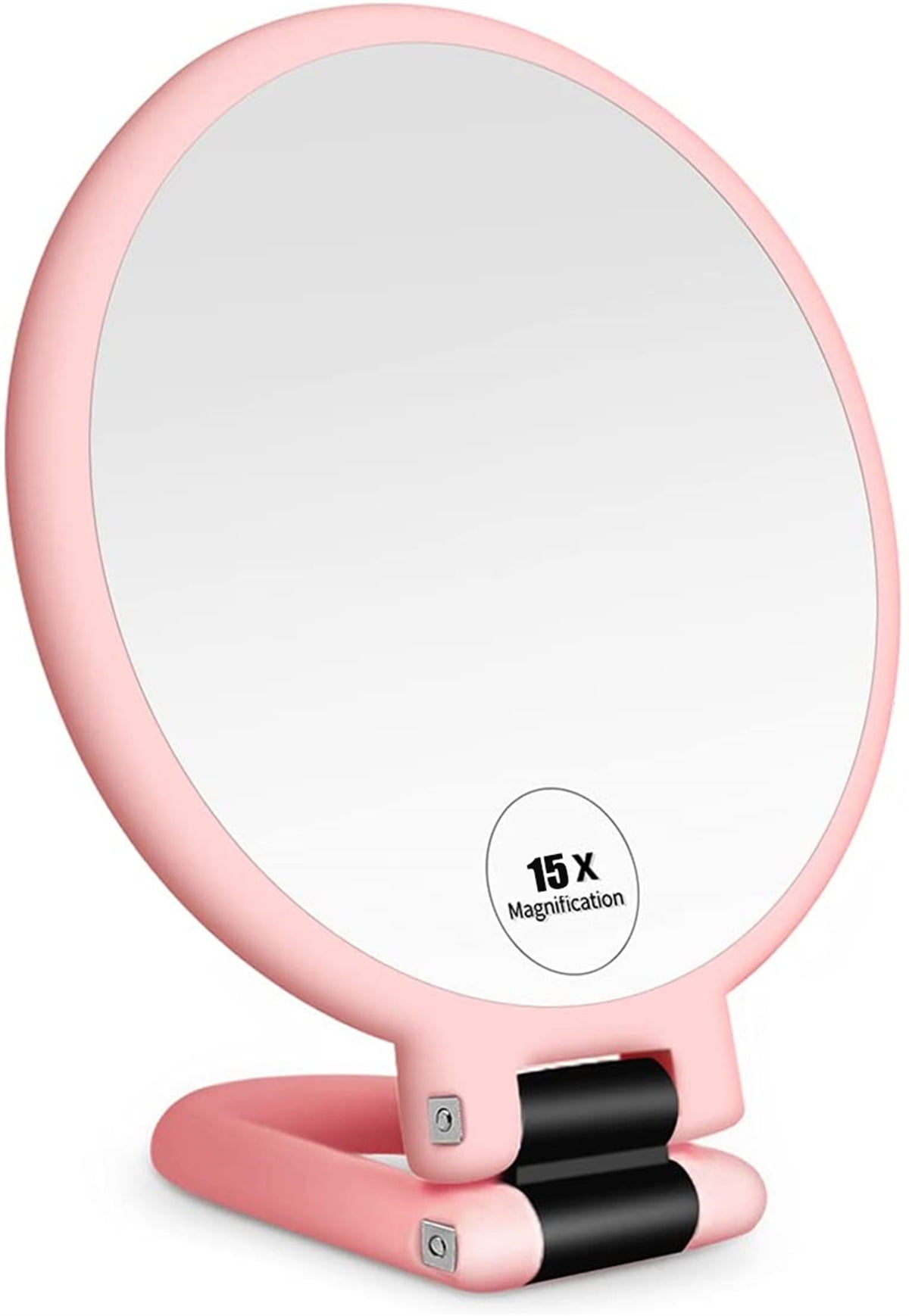 GJX MagnifyingMirror, 15X Hand Mirror with Handle for Travel Magnifying