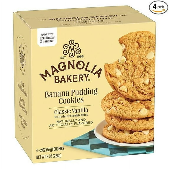 Magnolia Bakery, Classic Vanilla Banana Pudding Cookies, 2 Ounce, 4 Pack