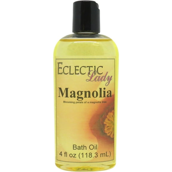 Magnolia Bath Oil - Scented Body Oil - Relaxing & Moisturizing Bathing Oil - Fragrance Body Oil For Dry & Rough Sensitive Skin - 4 oz